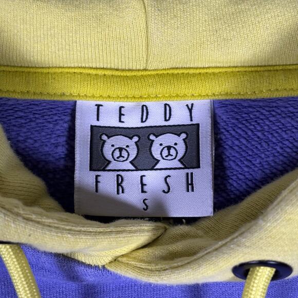 Teddy Fresh Colorblock Hoodie Purple Pink Mint Yellow – Size S - Picture 4 of 6